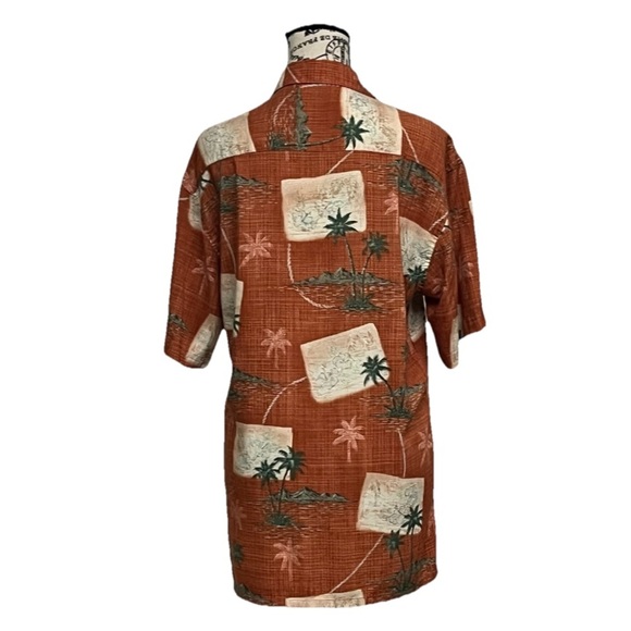 Vtg Retro Campia Moda Shirt Mens S Orange Hawaii Camp Beach Tropical Florida - Picture 4 of 9